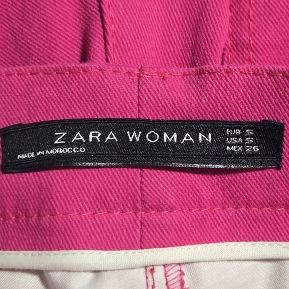 ZARA Women's Valentine High Rise Skinny Zip Denim Jeans Fuschia Pink Size Small - Picture 8 of 12